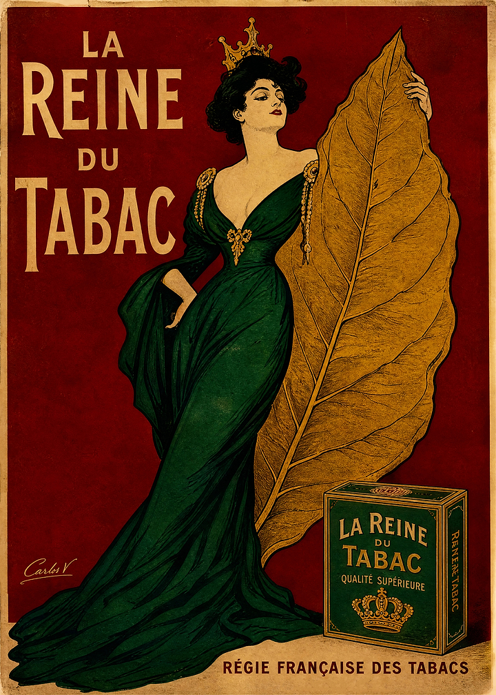 La Reine du Tabac Vintage Poster