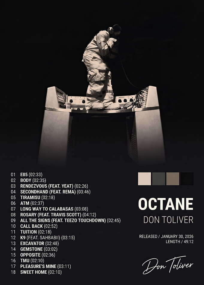 Don Toliver Octane Album Tracklist Poster