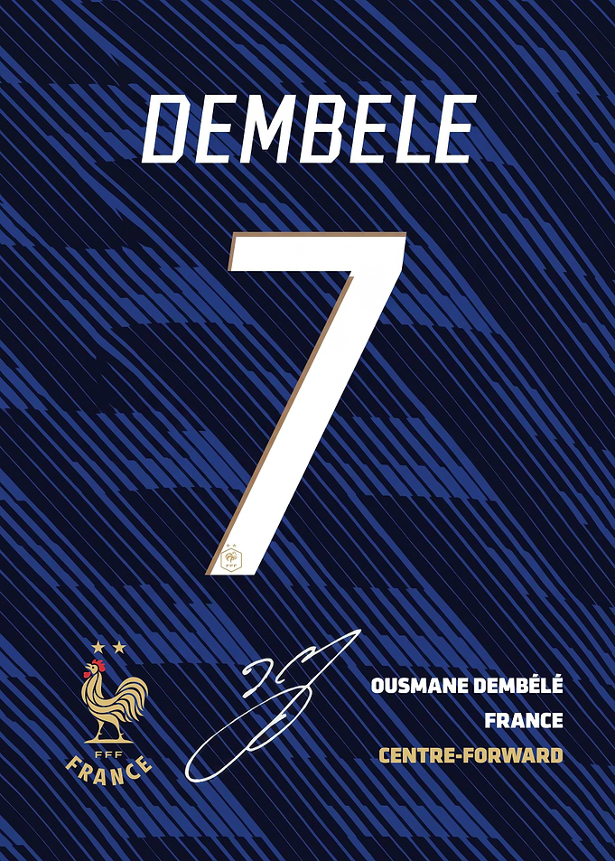 Ousmane Dembele Jersey Poster