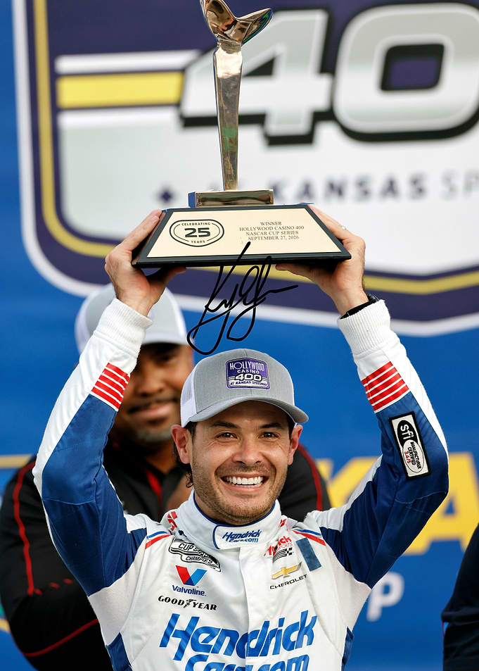 Kyle Larson Celebrating NASCAR Victory