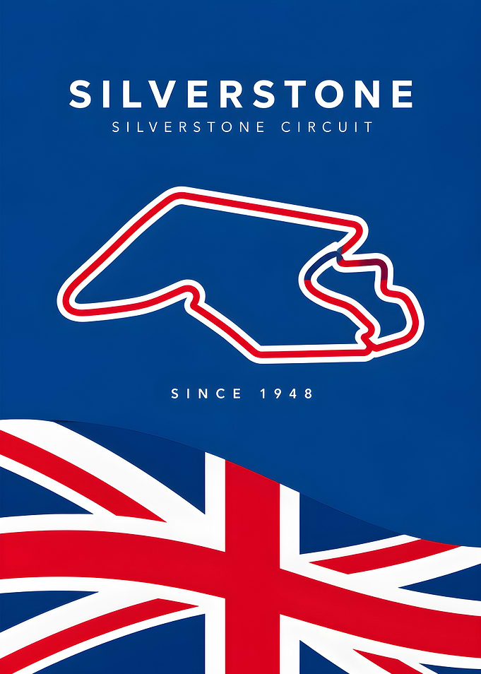 Silverstone Circuit Minimalist Poster