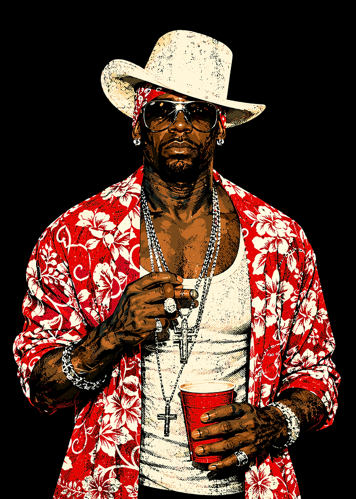 Stylish Man in Floral Shirt