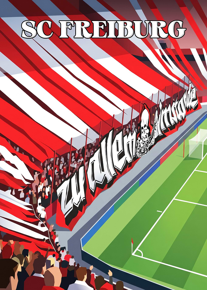 SC Freiburg Football Stadium Fan Banner