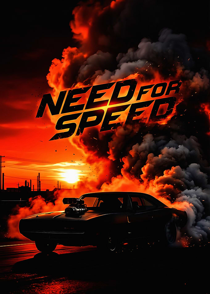 Need for Speed Muscle Car Poster