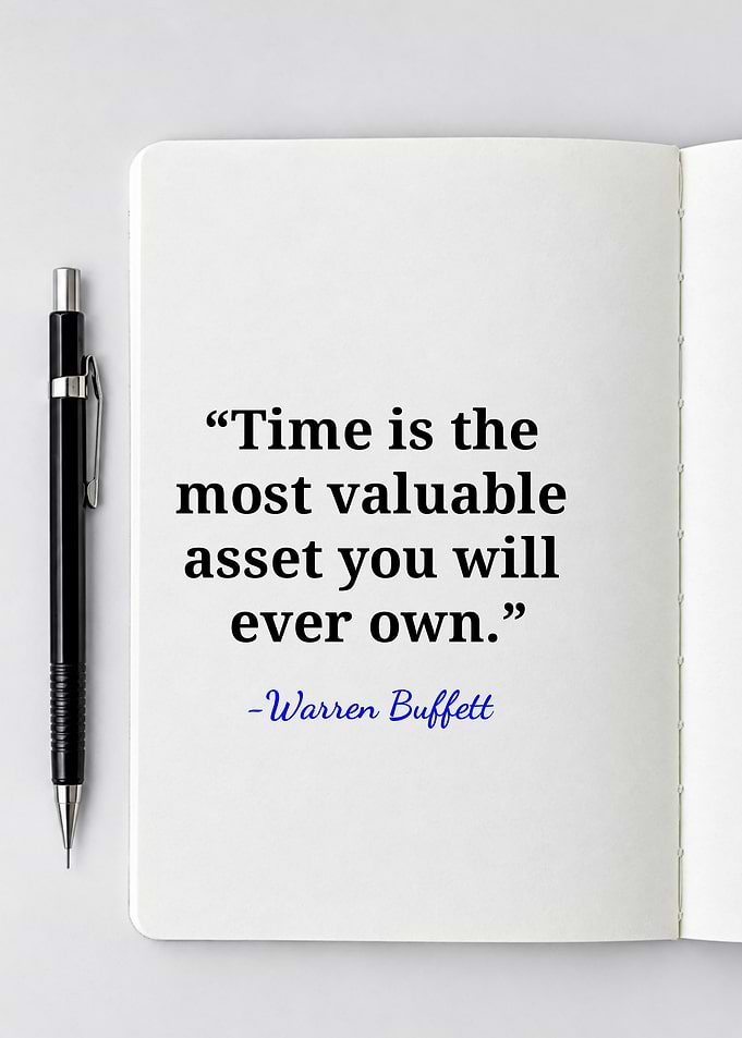Warren Buffett Inspirational Quote Notebook