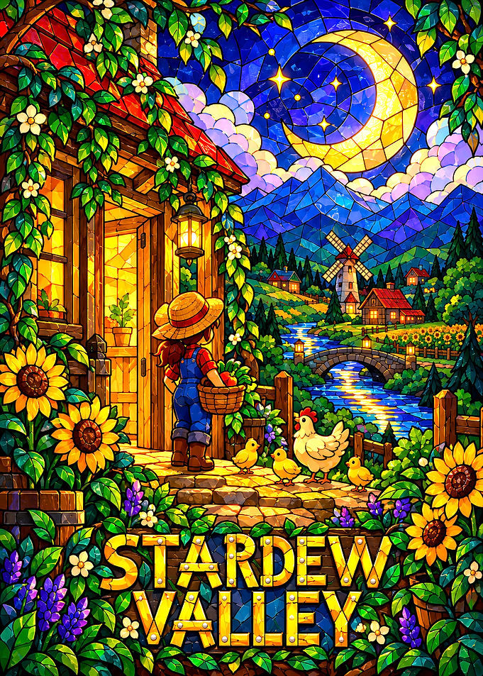 Stardew Valley Stained Glass Art