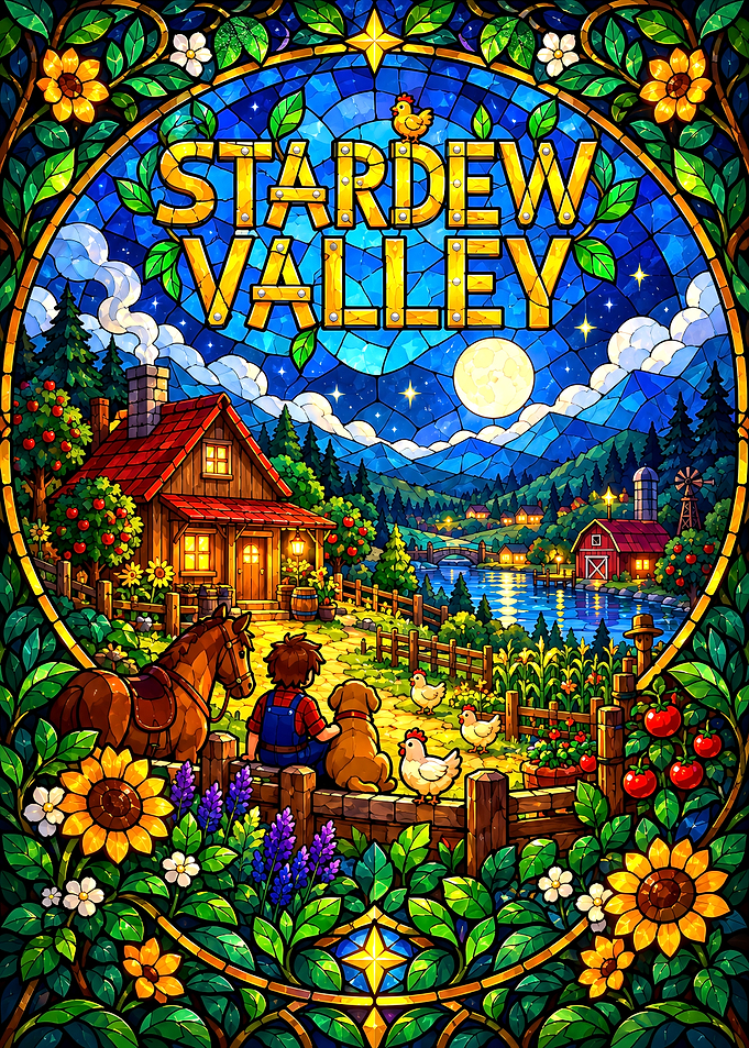 Stardew Valley Stained Glass Art