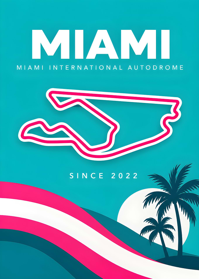 Miami International Autodrome Track Poster