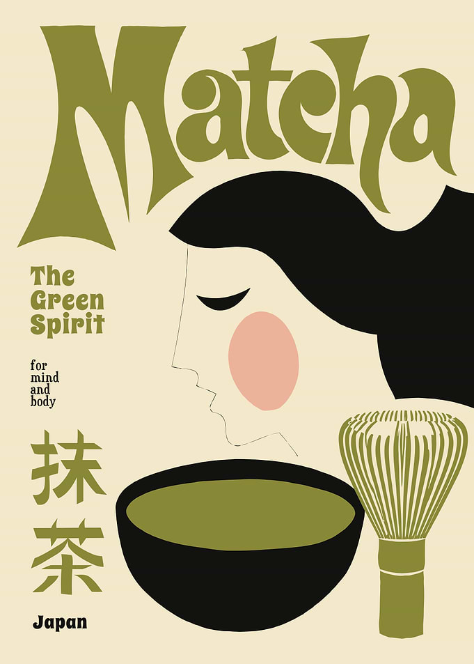 Matcha Green Tea Minimalist Poster