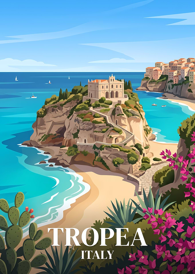 Tropea Italy Travel Poster