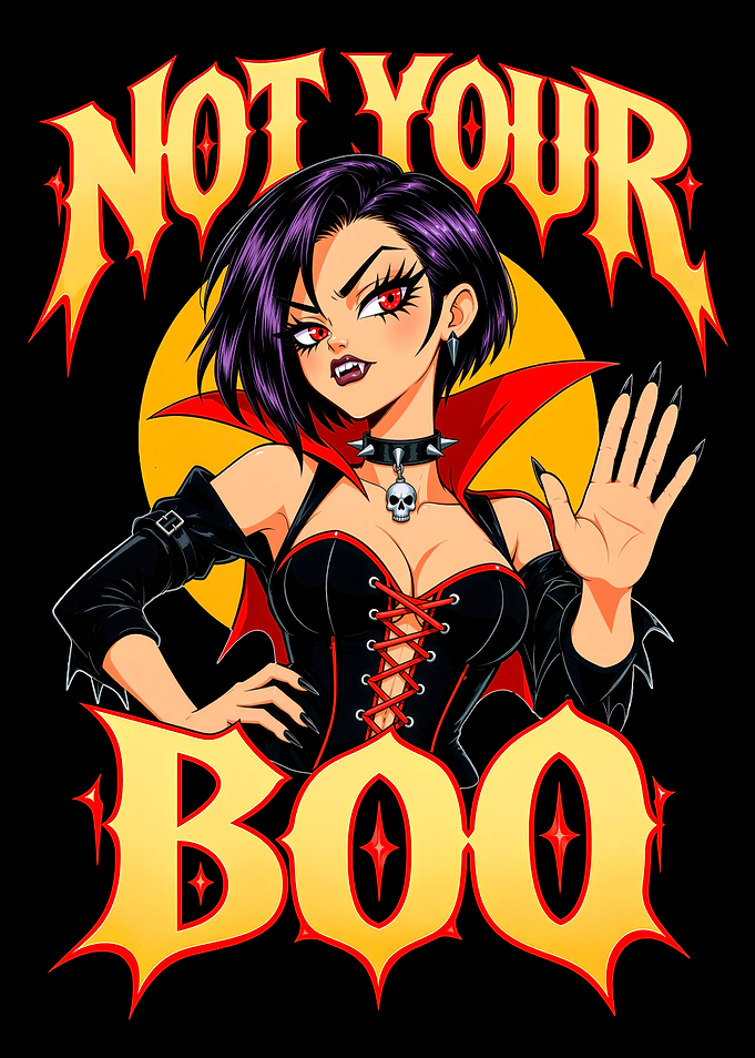 Not Your Boo Vampire Girl Art