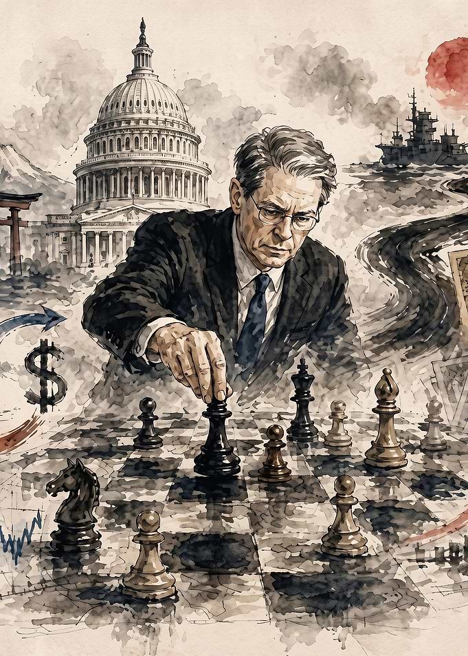 Political Chess Strategy Retro Post