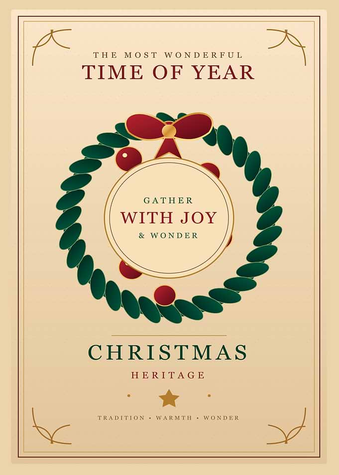 Vintage Christmas Heritage Poster