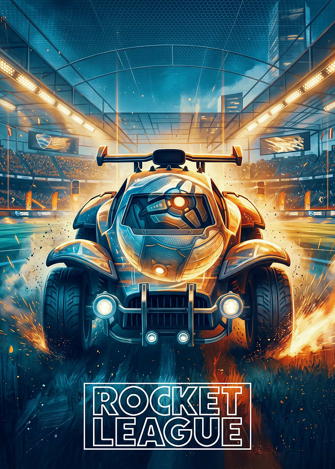 Rocket League Octane Car Poster