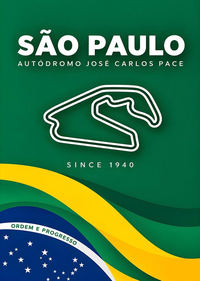 São Paulo Interlagos Circuit Poster