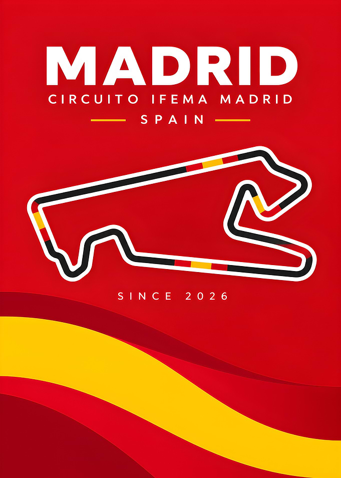 Madrid Formula 1 Circuit Poster