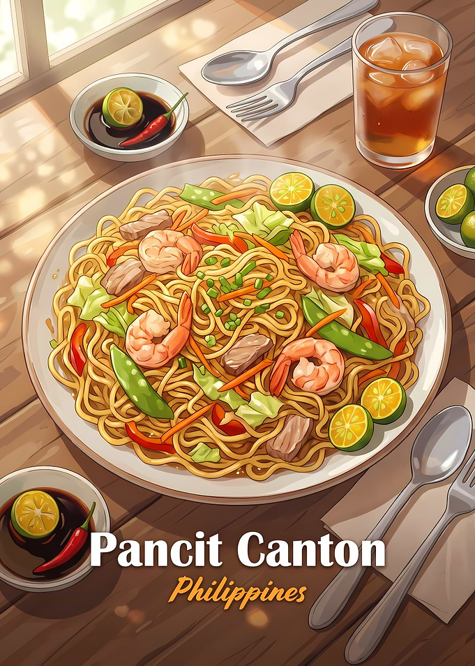 Delicious Filipino Pancit Canton Dish