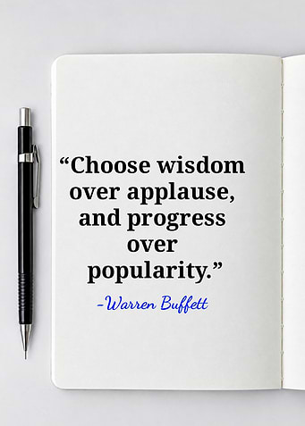 Warren Buffett Inspirational Quote Notebook