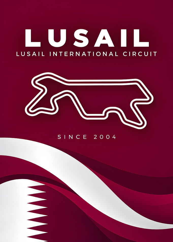 Lusail International Circuit Minimalist Poster