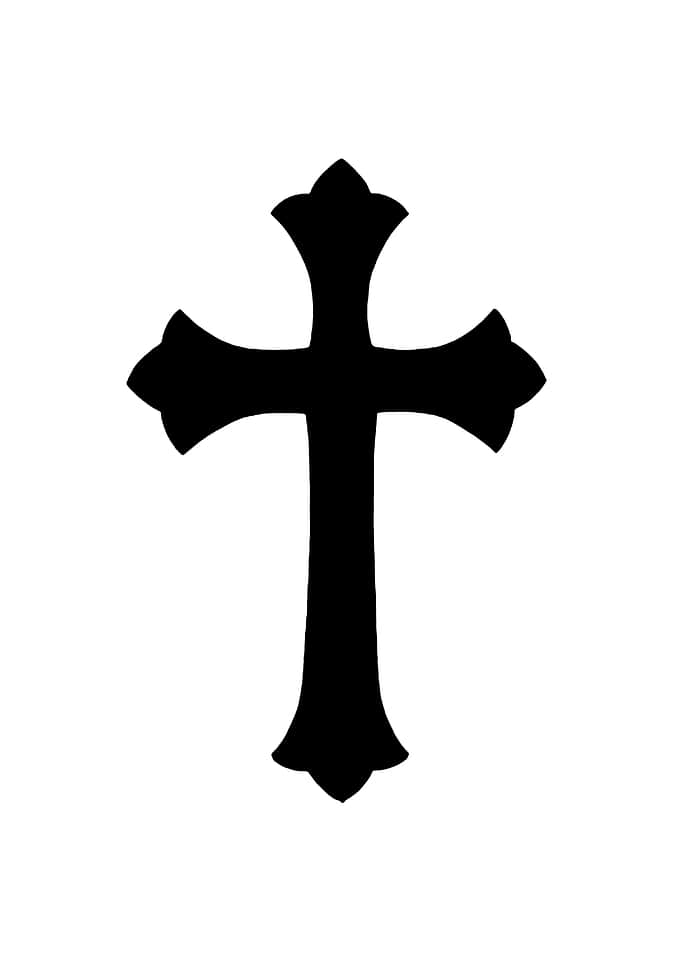 Minimalist Black Cross Silhouette