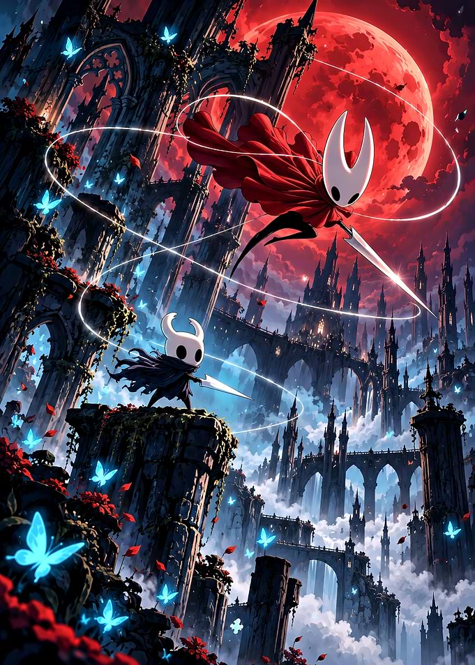 Hollow Knight and Hornet Battle