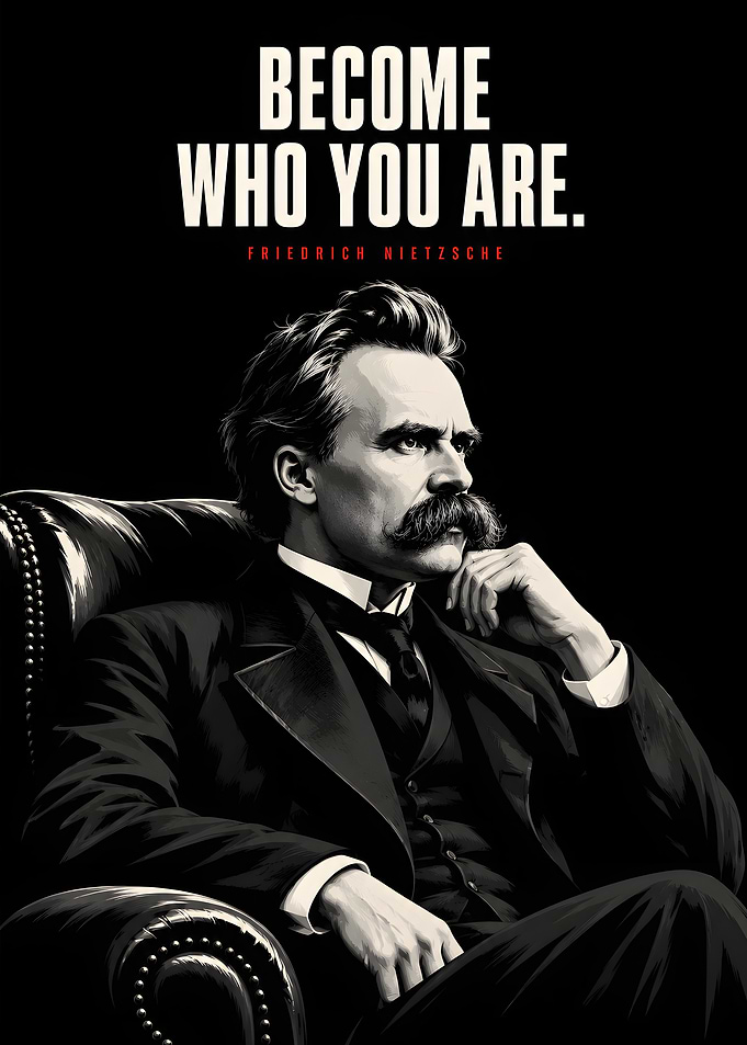 Friedrich Nietzsche Inspirational Quote Poster