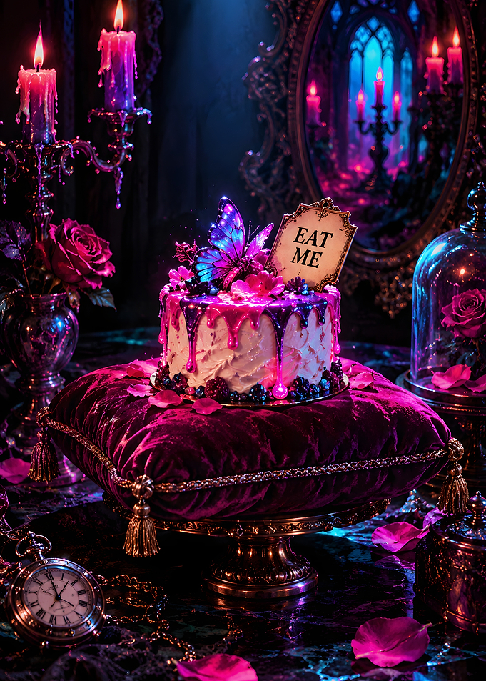 Eat Me Cake Velvet Cushion