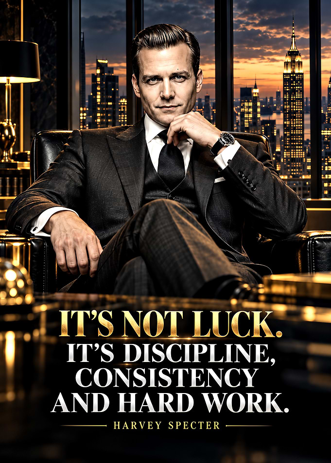 Harvey Specter Inspirational Quote Poster