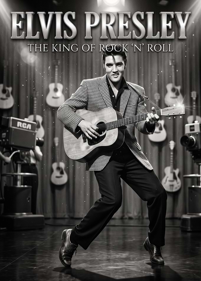 Elvis Presley King of Rock Poster