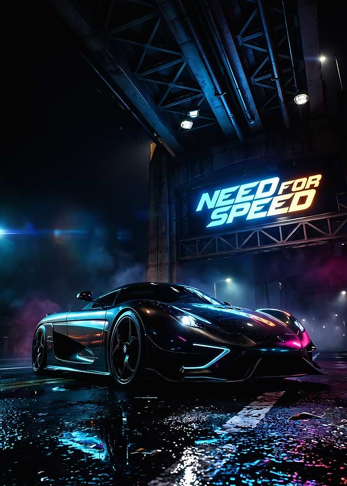 Need for Speed Supercar Night Scene