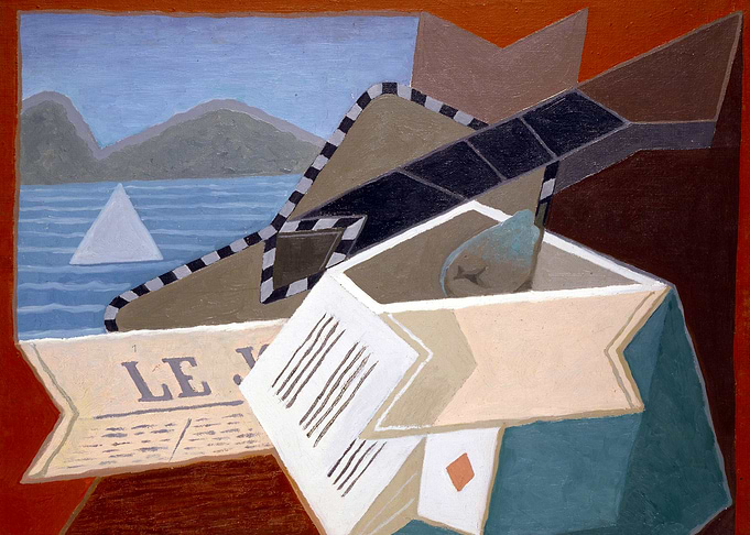 Guitar by the Sea Cubist Painting by Juan Gris