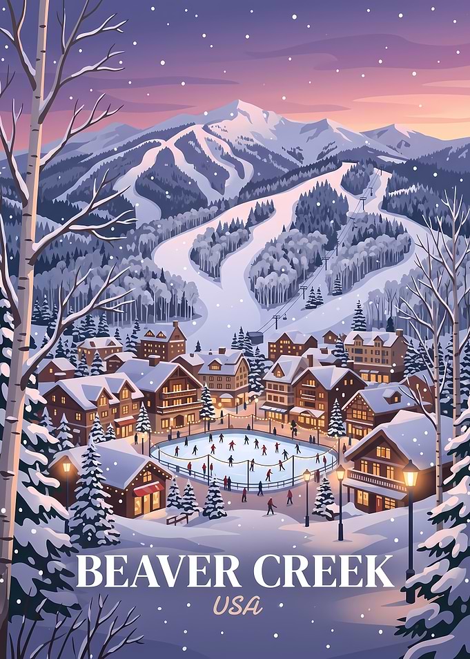 Beaver Creek Winter Ski Resort Poster
