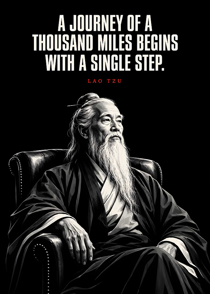 Lao Tzu Inspirational Quote Poster
