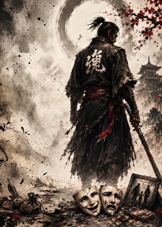 Samurai Ronin Japanese Art Poster