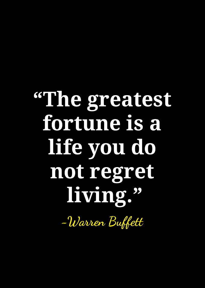 Warren Buffett Inspirational Quote Poster