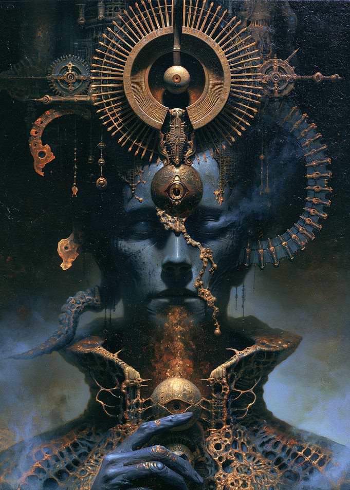 Surreal Dark Fantasy Celestial Being