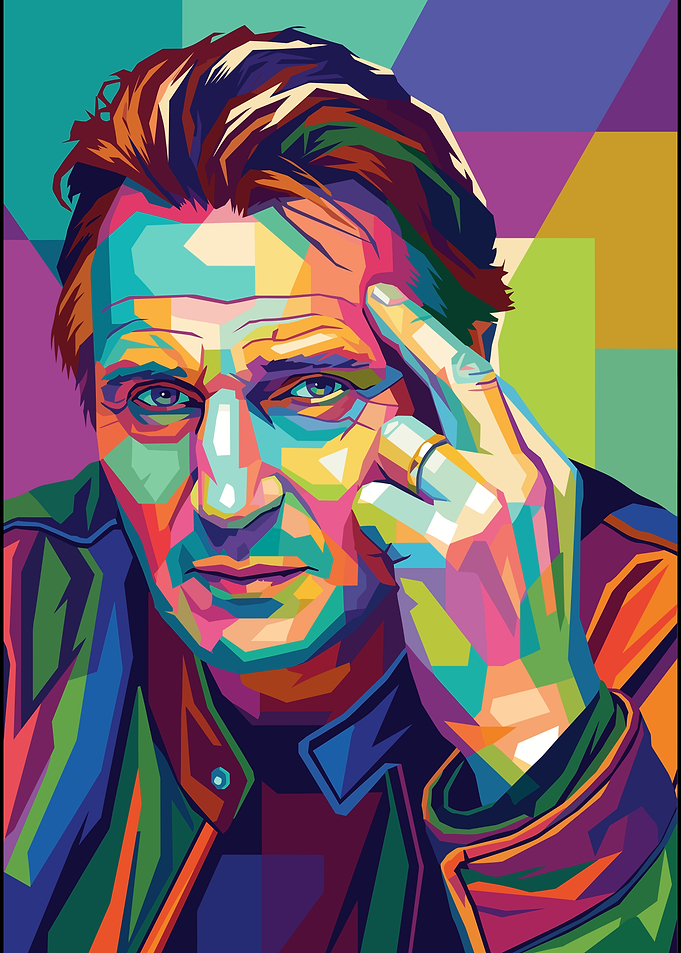 Liam Neeson WPAP Pop Art Portrait