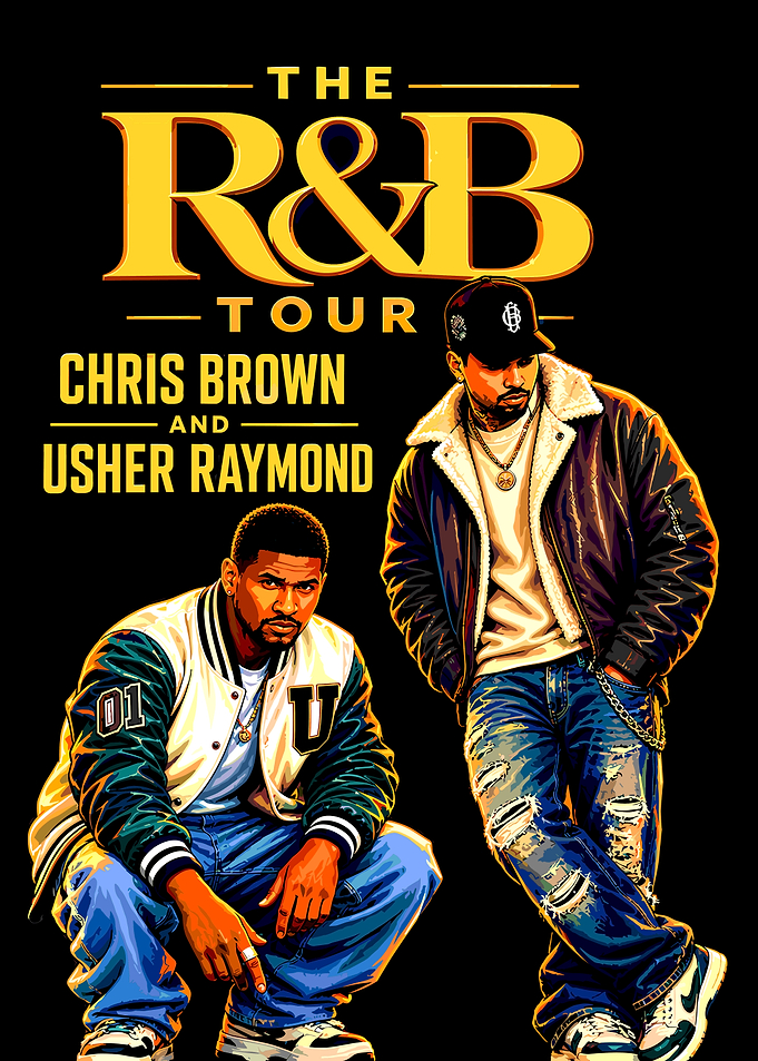 The R&B Tour Poster Featuring Usher and Chris Brown