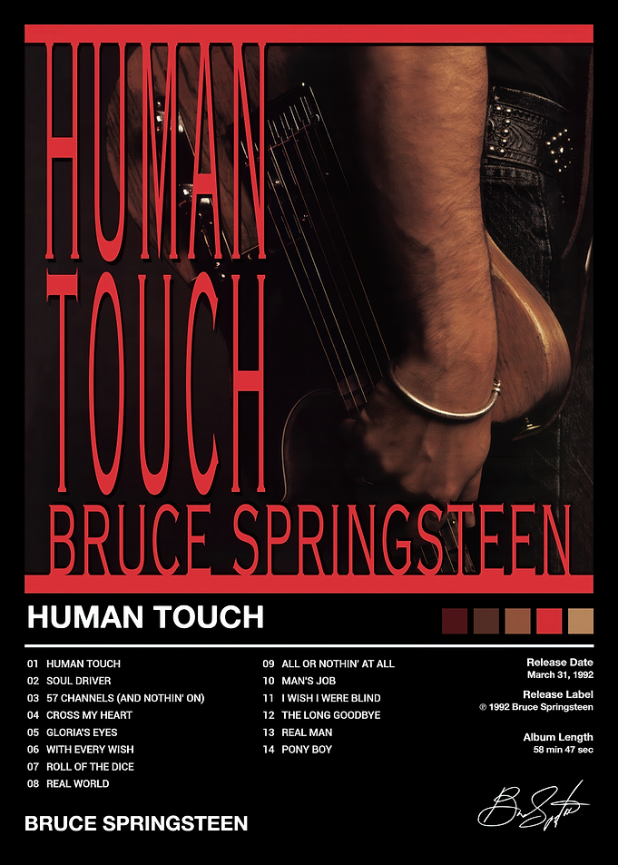 Bruce Springsteen Human Touch Album Poster