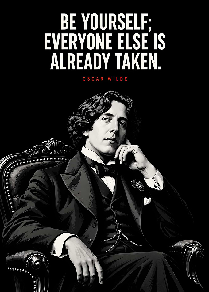 Oscar Wilde Inspirational Quote Poster