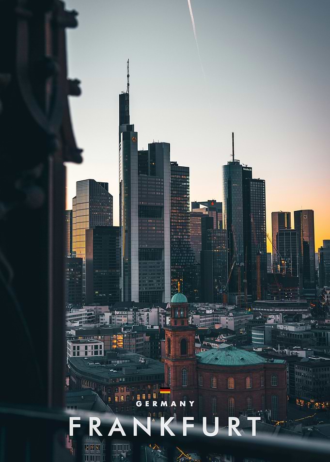 Frankfurt Skyline at Sunset