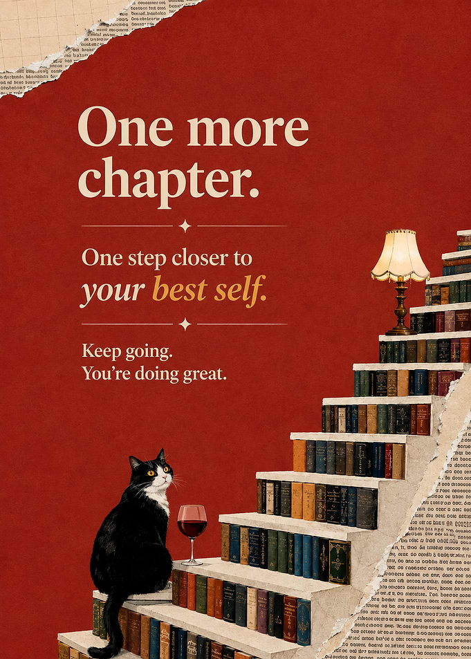 One More Chapter Inspirational Book Poster