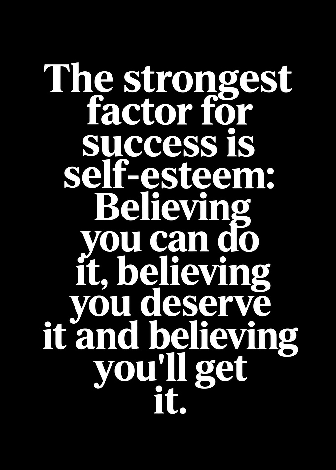 Inspirational Self-Esteem Quote Poster