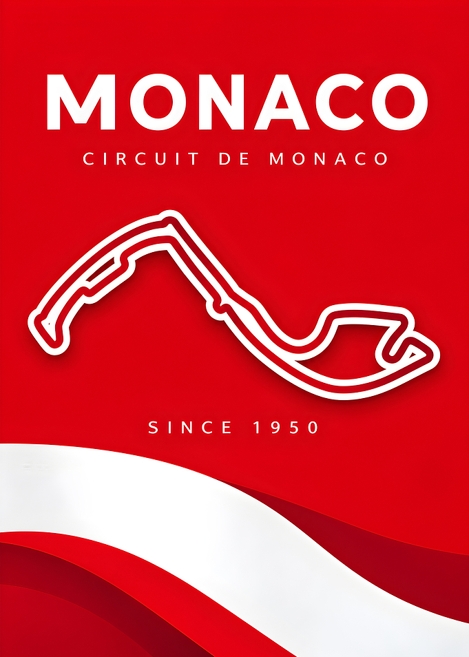 Monaco Grand Prix Circuit Poster