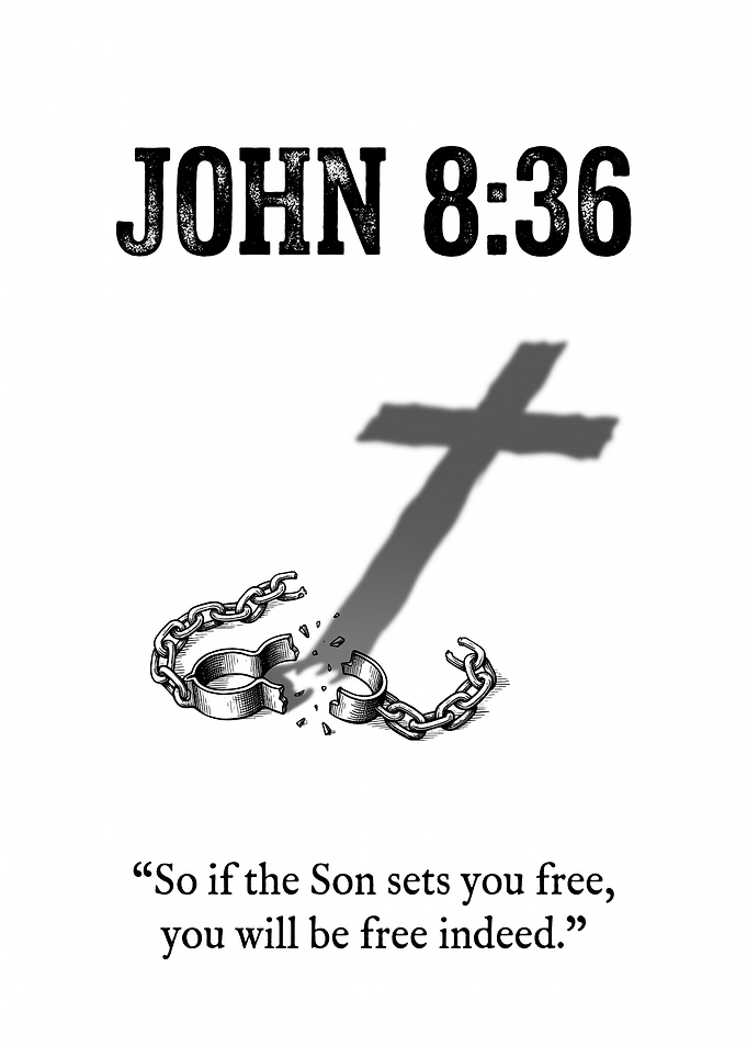 John 8:36 Bible Verse Art