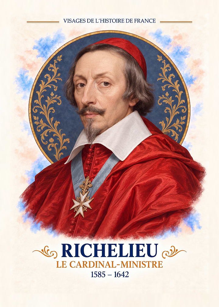 Cardinal Richelieu Historical Portrait Poster