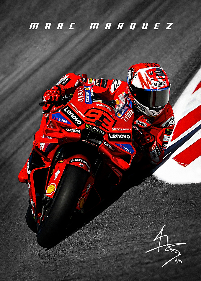 Marc Marquez MotoGP Racing Poster