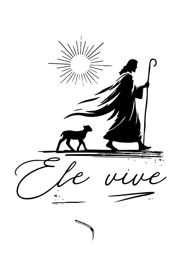 Jesus the Good Shepherd Silhouette