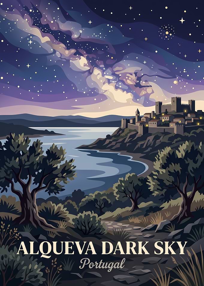 Alqueva Dark Sky Portugal Travel Poster