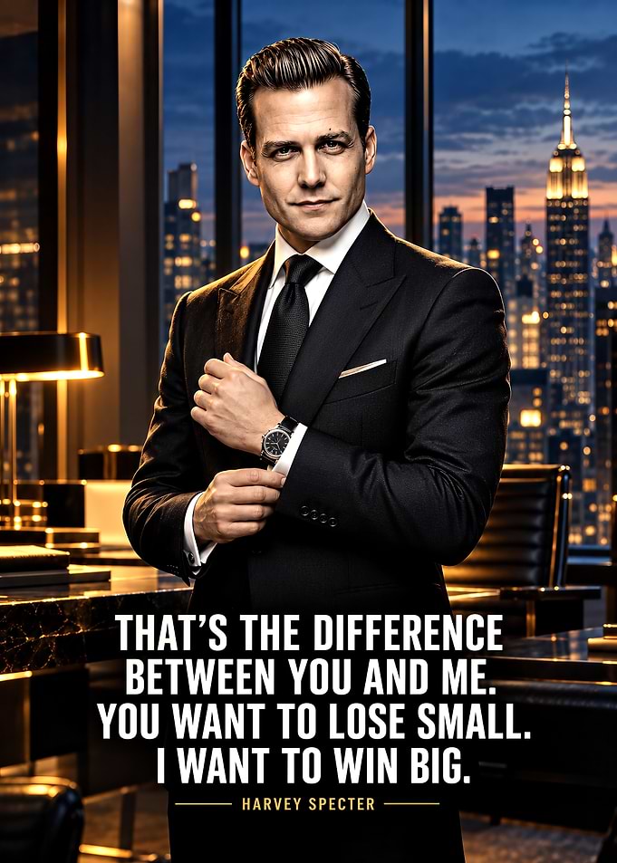 Harvey Specter Inspirational Quote Poster